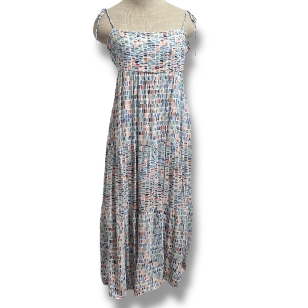 Gilli Multicolor Sleeveless Midi Flowy Dress Spaghetti Straps Women's Size Large